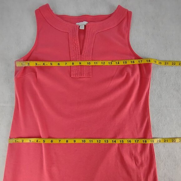 New York & Company Pink 100% Cotton Sleeveless Sheath Pullover Dress Size Large - Picture 8 of 12